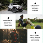 Home Car First Aid Kit Refill Supplies for Business 300Pcs Emergency Kits Urgent Essential for Workpalce Outing Skating Waterproof First Aid Blue Bag for Backpacking