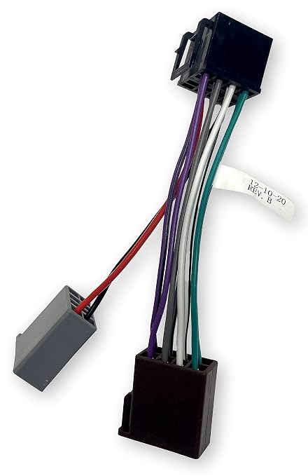 ASA Electronics 31100101 Wire Harness for Jensen Radios JHD22, JHD40BT, JHD12, JHD62, JHD1130, JHD1635BT and JCV1640BT; Total Length End to End 6.25 Inches; Visible Cable Length 4 Inches