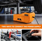Electric Car Jack Kit 5 Ton 12V Floor Jack Portable Hydraulic Car Jack with Impact Wrench and Tire Inflator Pump for SUV Sedans Tire Change with LED Light, Lifting Height 4.7 to 18 Inch