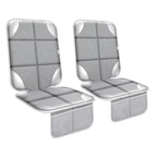 Car Seat Protector for Child Car Seat, Durable 600D Fabric Waterproof Car Seat Cover with Thick Pad Non-Slip Backing，No Imprints (Silver Gray-2pcs)
