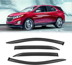 Window Visors for Chevy Chevrolet Equinox 2018-2024, Rain Guards Shields Vent Deflector Shade Dark Smoke 2019 2020 2021 2022 2023, Tape-On, 4PCS