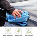 30 Pcs 16 x 16 Inch Edgeless Microfiber Plush Towels for Cars Detailing Drying Wash Polishing Absorbent Cleaning Cloths, 500 GSM (Multicolor)