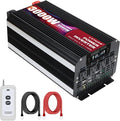 3000 Watt Power Inverter 12V to 110V 120V DC to AC with 4 AC Outlets, LCD Display, USB Port & Remote Control for Home, RV, Vehicle, Truck, Off-Grid Solar System, Heavy Duty Outdoor Camping