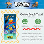 Dog Man Supa Cop & Petey Book Kids Super Soft Cotton Bath/Pool/Beach Towel, 58 in x 28 in, (Offically Licensed Product) By