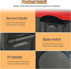 Car Trunk Organizer, Foldable Plastic Cargo Storage Box with Lid, Large Car Tool Container with Handles, Universal Automotive Organization Accessories for Camping, Groceries (Black)