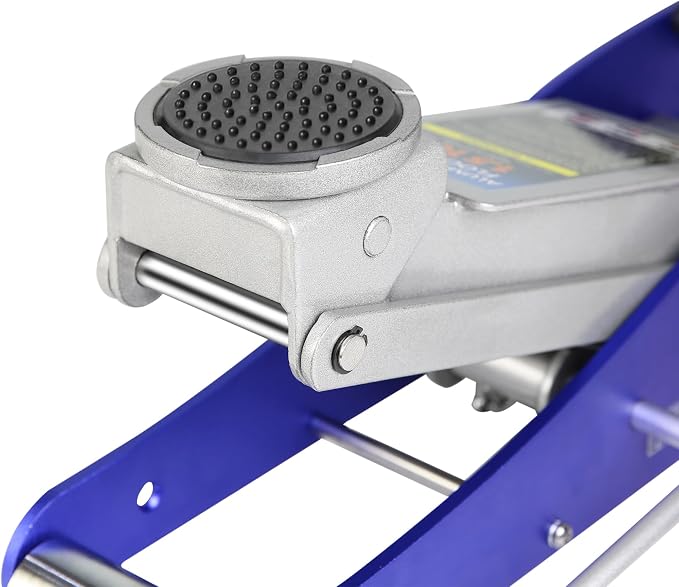 Floor Jack,Heavy Duty Hydraulic Floor Jack, Low Profile Aluminum and Steel Racing Floor Jacks w/2 Piston Quick Lift Pump, Lifting 3.5"-14" 1.5 Ton(3,000 lb) Capacity Blue