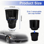 Cup Holder Expander for Car, 4 Inch Car Cup Holder Expander Adapter, Detachable Expander Car Coffee Mug Adapter Organizer, Car Cup Holder for 32-50 oz Bottles & Cups