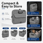 PAT SAM'S Trunk Organizer for SUV, Collapsible Car Trunk Organizer with Dividers, Waterproof 600D Oxford, Non-Slip Storage Organizer for Groceries, Tools, Travel, Truck & Car (Grey)