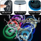 2PCS LED Car Cup Holder Lights, Light up Car Coasters for Cup Holders 7 Colors Changing USB Charging Mat Waterproof Cup Pad, Car Gifts for Men & Women