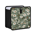 Car Trash Can Organizer Bin with Adjustable Strap for Back Front Seat Console Waterproof Leakproof Collapsible Portable 8.66 Inch Summer Daisy Butterfly Green