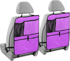Seat Back Organizer Mallow Car Backseat Protective Kick Mat with Mesh Pockets, Kick Mats for Vehicles To Protect From Dirt