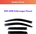 KPY Rain Guards Fit for 2011-2018 Volkswagen Passat, Out-Channel Window Visors Vent Wind Deflectors 4PC, Car Accessories for 11-18 VW Passat
