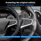 Car Steering Wheel Cover for Chevy Silverado 1500 2500 3500, Tahoe, Equinox,Traverse,Colorado, Automative Accessories for Chevy, Sporty Design, Black