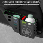 Metal Front Door Storage Box Pockets Fit for Wrangler,Side Insert Organizer for Wrangler JK JKU 2007 2008 2009 2010 2011-2018 Interior Door Storage Expansion Accessories 2PCS (Five-pointed Star)