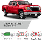 Voron Glass in-Channel Extra Durable Rain Guards for Trucks GMC Sierra 2500HD/3500HD 2007-2014 Crew Cab, Window Deflectors, Vent Window Visors, 4 Pieces - 200834