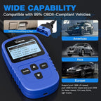VD10 OBD2 Scanner Code Reader Car Diagnostic Tool Engine Fault Code Reader for Turn Off CEL with Freeze Frame/I/M Readiness for All OBDII Protocol Cars, OBD2 Scanner Diagnostic Tool