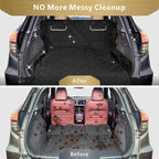 SUV Cargo Liner for Dogs, Waterproof Pet Cargo Cover Dog Seat Cover Mat for SUVs Sedans Vans with 2 Large Pockets, Non-Slip, Large Size Universal Fit, Black