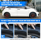 4-Pack 13 Inches Wheel Rim Cover Hubcaps,Redesign Fashion Style Replacement Hubcaps,Car Truck SUV Hub Accessories,Black&Red&Lacquer