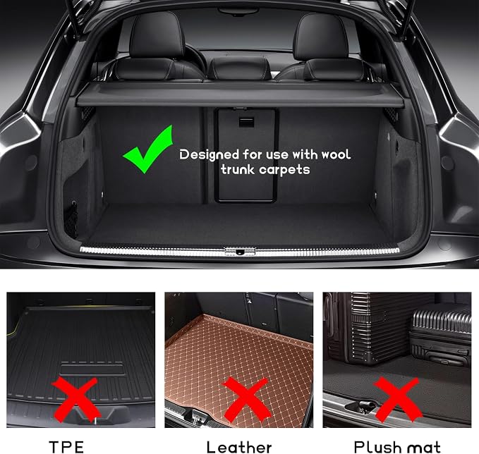 4PCS Multipurpose Cargo Organizer Blocks, Plastic Cargo Storage Organizer Blocks for Wool Carpet Trunk, Grocery Trunk Divider Cargo Containment System for Car SUV Van Trunk
