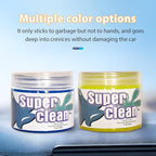 Car Cleaning Gel, Reusable Vehicle Air Vent Crevice Detailing Putty, Automotive Interior Detail Slime Cleaner Removal Tool Kit Accessories, Universal for SUV, Sedan, Truck (Yellow)