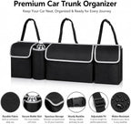 Car Trunk Organizer, Hanging Seat Back Storage Organizer with Large Pockets, Space-saving Backseat Car Organizer