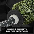 VIKING Wheel Barrel Brush, Multi-Fiber Cleaning Brush for Car Cleaning Kit and Car Detailing Kit, Clean Exhaust Tips, Wheels, and Rims; 17 Inch Length, Black and Green, 1 Pack