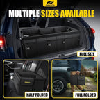 Car Trunk Organizer with Cooler - 95L Collapsible Trunk Organizer with Lid, Trunk Storage Organizers for SUV Truck Van with Adjustable Straps and Non Slip Bottom (Black, XX-Large with Cooler)