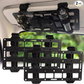 2PCS Aluminum Alloy Molle Visor Organizer,Rigid Aluminum Alloy MOLLE Panel Compatible with Backpack Tactical, Versatile Car Sun Visor Organizer for Trucks Vehicle SUV Interior Accessories