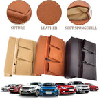 Car Window Armrest Storage Box, Soft Leather Vehicle Side Door Organizer Bag Elbow Rest Cushion with Multiple Pocket, Multifunctional Auto Window Armrest Storage Bag, Universal Fit (Brown)