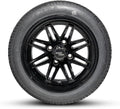 12 inch Golf Cart Wheel Tire Combo Kit, RT103 Gloss Black 12x7 Rim 215/40-12 Low Profile Tire, No Lift Kit Required, Fits Club Car Precedent EZGO TXT RXV Yamaha G1-G29, One Single