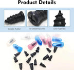 101 PCS Tire Repair Rubber Nail, 3 Size Vacuum Tire Repair Kits Spiral Rubber Screws, Fast Self-Service Tool for Car, Truck, Motorcycle, Tractor Tire Puncture Repair (Black)
