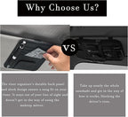2 Pcs Car Sun Visor Organizer, Black | Premium Leather, Sunglasses Holder, Multi Functional Storage Bag, Card Document Holder