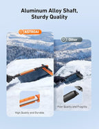 39.37" Ice Scrapers for Car Windshield and Snow Brush with Foam Grip and 360° Pivoting Brush Head for Christmas Car Auto Truck SUV(Orange)
