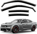 GrandWheel Window Deflectors Smoke Tinted in-Channel Side Window Vent Visor Deflectors Rain Guards Compatible with Charger 2011-2023 - 4pcs. GW0871