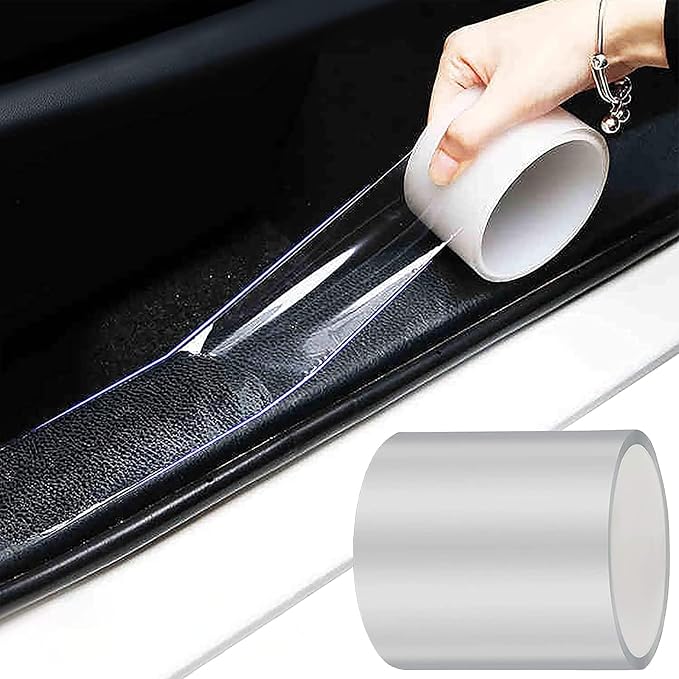 Car Door Invisible Anti-Collision Self Adhesive Seal Strip Seal Weather Strip Scratch Resistant Transparent Fit for Most Car, Protect The Car Body and Door(33Ft x 4In)