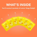 AER Power Pocket Lemon Tangy Delight Solid Gel Air Freshener for the Entire Home with Long Lasting Scent, Pack of 6