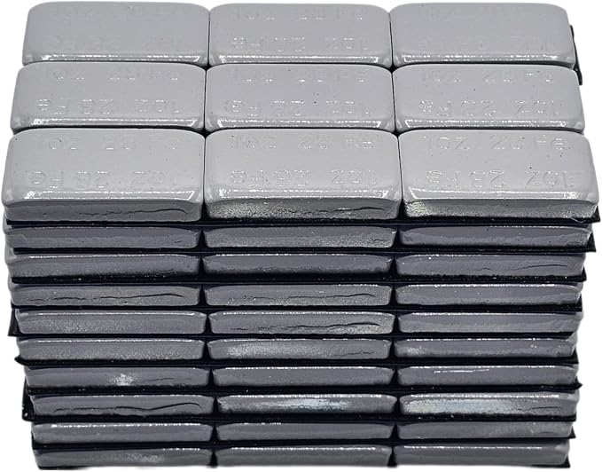 Stick On Wheel Weights - 1.00-Ounce, Grey Colored Coating, Blue Adhesive Tape - Professional Quality Tire Balancer Stickers - Durable Car, Vehicle, Automobile Accessories & Parts - Pack of 90