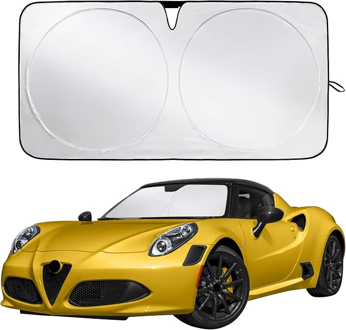 Windshield Sunshade for Alfa Romeo 4C 2015-2018, 2019, 2020 Sun Visor for Front Window Sun Shade Cover, UV Blocker & Protector, Car Accessories