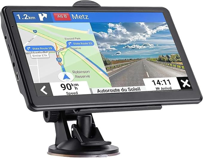 GPS Navigation for Car Truck Drivers 7 inch Navigation Systems for Car with Voice Guidance and Speed Camera Warning 2D&3D map Americas Maps Free Lifetime Map