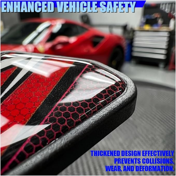 Craedli 2PCS Sport Style Car Door Edge Protector, Anti-Collision Automotive Door Corner Guards, Universal Self-Adhesive Vehicle Exterior Decoration Accessories for Car, Truck, SUV (Red&Pink)