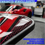 Craedli 2PCS Sport Style Car Door Edge Protector, Anti-Collision Automotive Door Corner Guards, Universal Self-Adhesive Vehicle Exterior Decoration Accessories for Car, Truck, SUV (Red&Pink)