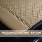 Car Armrest Storage Box Mat, Fiber Leather Car Center Console Cover, Car Armrest Seat Box Cover Accessories Interior Protection for Most Vehicle, SUV, Truck, Car (Beige)
