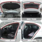 Double Layer Self-Adhesive Car Door Rubber Seal Strip - 5 Holes Sealing Stickers, Noise Insulation Weatherstrip, Edge Protector, Auto Interior Accessories for Tailgate (32.8FT)