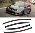Window Visor for 2006-2011 Honda Civic, Out-Channel Rain Guards Shields Vent Deflector Shade Wind Dark Smoke for 06-11 Civic 2007 2008 2009 2010, Tape-On Outside-Mount, 4PCS