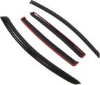 Outside Mount Window Vent Visors Rain Guards Compatible with Nissan Altima Sedan 2007-2012 | Side Window Wind Deflectors Rain Shields | Black Tinted, 4 Pcs Set, BGWV-335