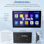 9 Inch Double Din Car Stereo, Android 13 Touchscreen Radio with Wireless Apple CarPlay & Android Auto, 2GB+64GB, GPS, Bluetooth, WiFi, FM/AM/RDS, Mirror Link, 720P AHD Backup Camera
