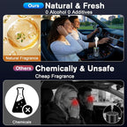 Smart Car Air Freshener Diffuser, 170ml/5.7FL OZ, Air Freshener Car Lasts for 6 Months, Car Fragrance Intelligent Auto On/Off, Ultrasonic Mist, 5 Modes, RGB Music Syncing Light, Wilderness