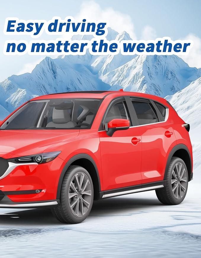 in-Channel Rain Guards Fit for Mazda CX-5 CX5 2017-2025 Window Rain Guard Extra Durable Side Window Deflectors Window Vent Visors Vent Shades Exterior Car Accessories-4PCS