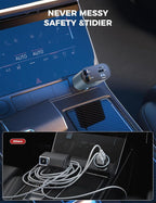 【Upgraded】 Retractable Car Charger 4 in 1, Fast Car Phone Charger with Cord 2.6ft, USB C and Apple Car Charger Adapter, Compatible with iPhone 17 16 15/15 Pro Max/14/13/12/11, Galaxy, Pixel
