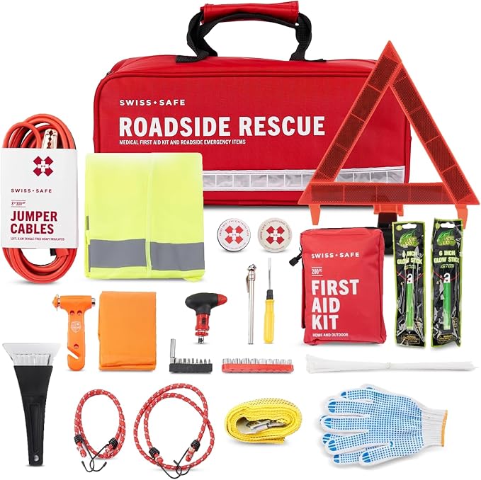 2-in-1 First Aid Kit for Car, Travel & Home, Businesses - Bonus Mini Kit for Medical Emergency Aid, Survival, Camping - 233 Piece, Car FAK